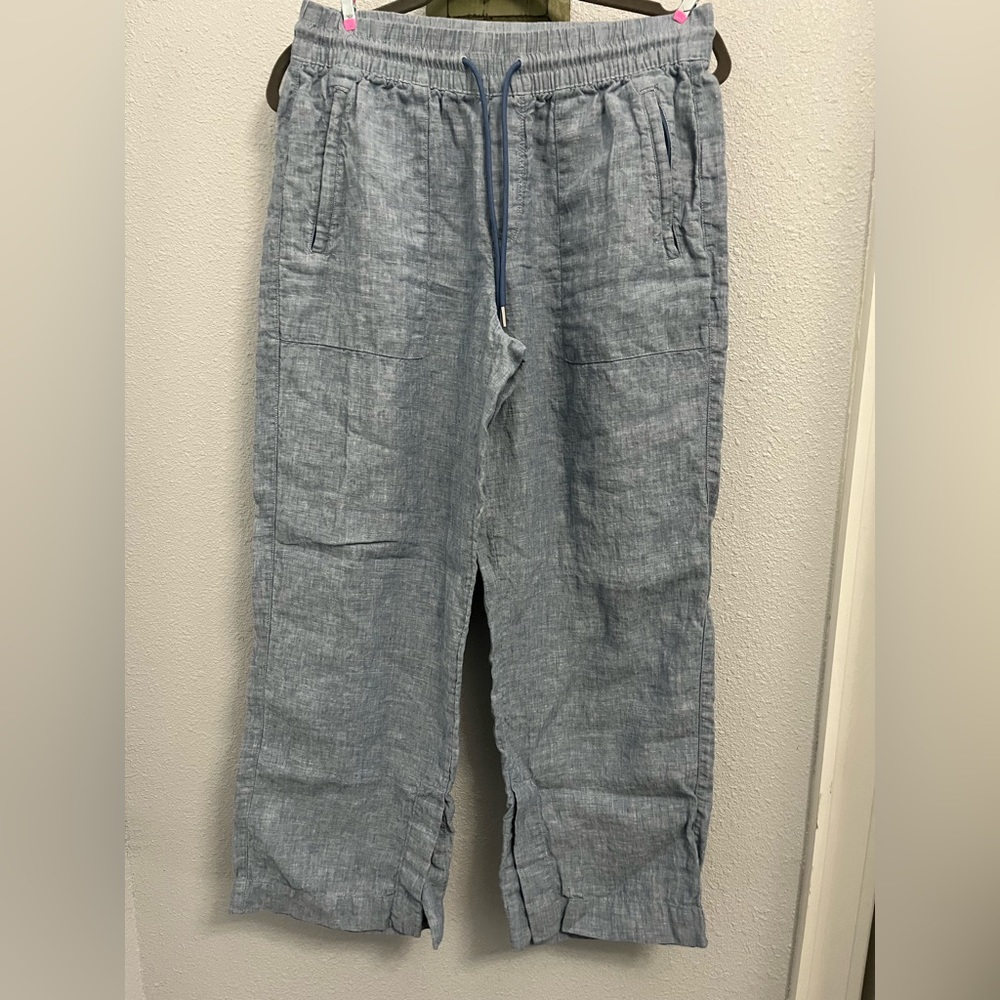 Athleta retreat linen wide leg, pants size 6 petite